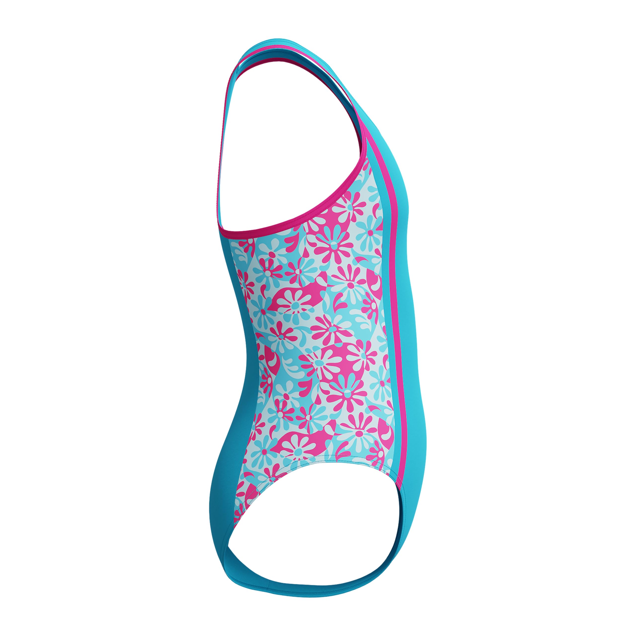 Speedo Swimsuit One Piece Thick Strap Racer Back Printed Costume intero Bambine e ragazze
