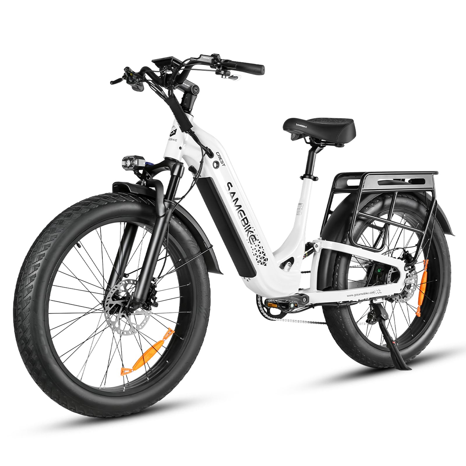 SAMEBIKE 26"*4.0 Fat E-Bike Herren Damen mit 250W Motor, 48V/20A Mountainbike Elektrofahrräder E-Fahrrad mit 8-Gang-Getriebe, LCD-Display, Doppelte Stoßdämpfung Elektrofahrrad für Erwachsene IP54