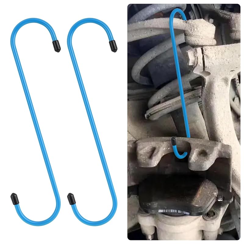 Stacool Ganchos para Pendurar Pinça de Freio em Aço com Pontas de Borracha, Azul, Kit com 2
