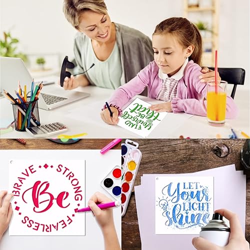 Miniatura 4 de Plantillas de palabras para pintar sobre tela de lienzo, letrero de madera, reutilizable, bienvenida, granja, arte inspirador, manualidades,