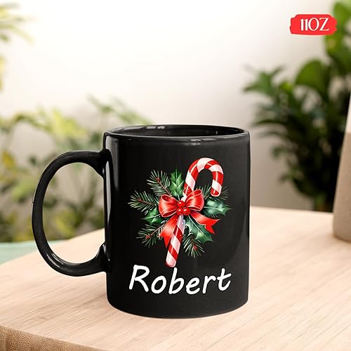 Vista 104 de Taza de café de Navidad personalizada con muñeco de nieve, taza de cerámica de Navidad, taza de Navidad personalizada con nombre, taza de Navidad