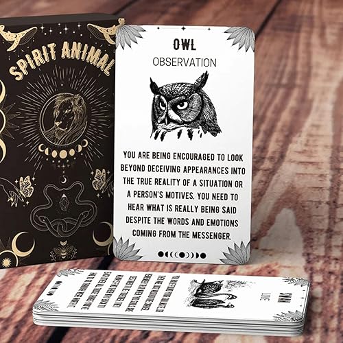 Miniatura 4 de Spirit Animal Oracle Cards  54 cartas Oracle con guía espiritual para principiantes, gran regalo para amigos o familiares