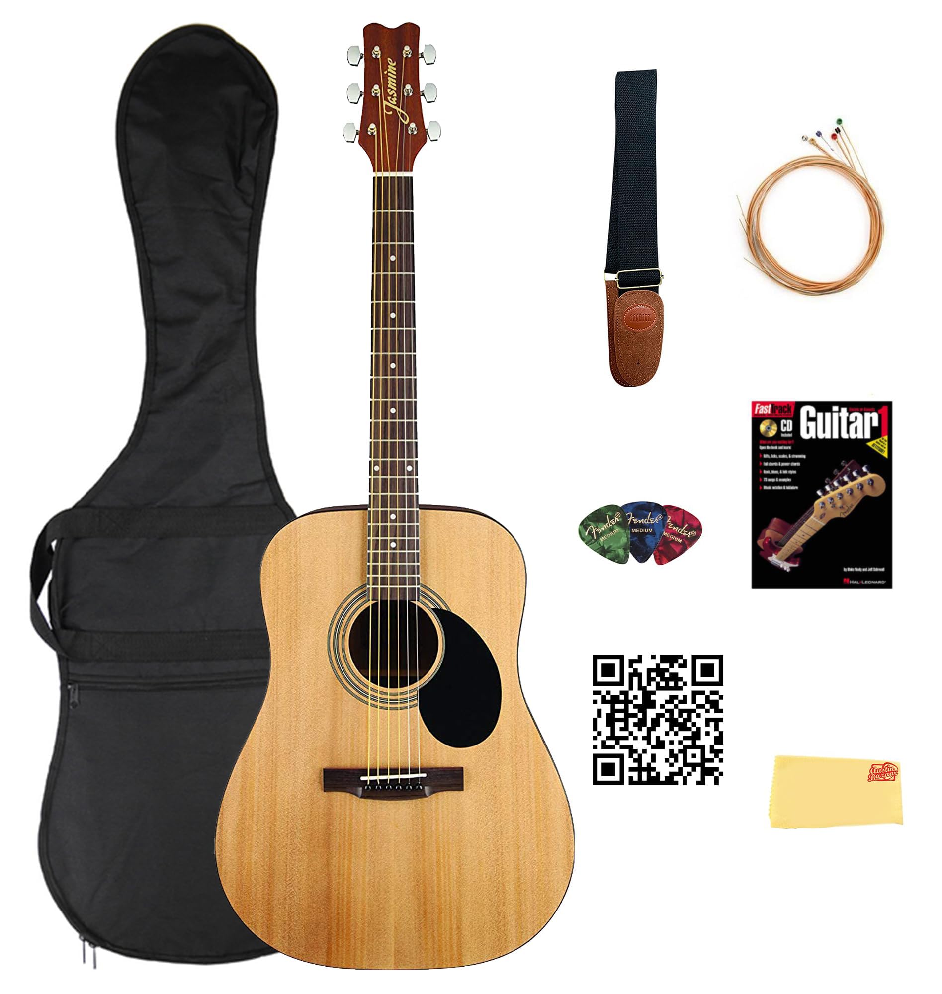 Amazon.com: Jasmine S35 Dreadnought Acoustic Guitar - Natural