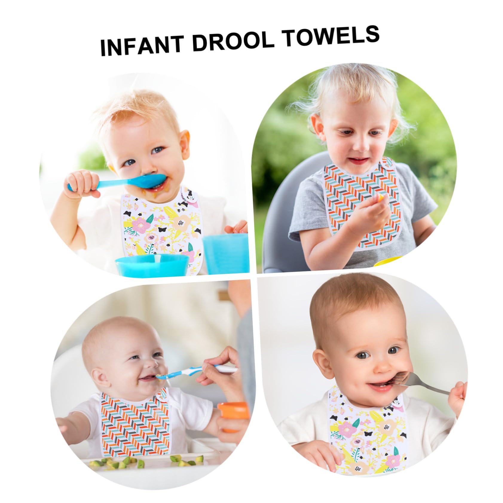 UPKOCH 8piezas Baberos De Algodón Para Bebés De Bandana Toallas Absorbentes Para Bebés y Perfectos y Eructa y Transpirables