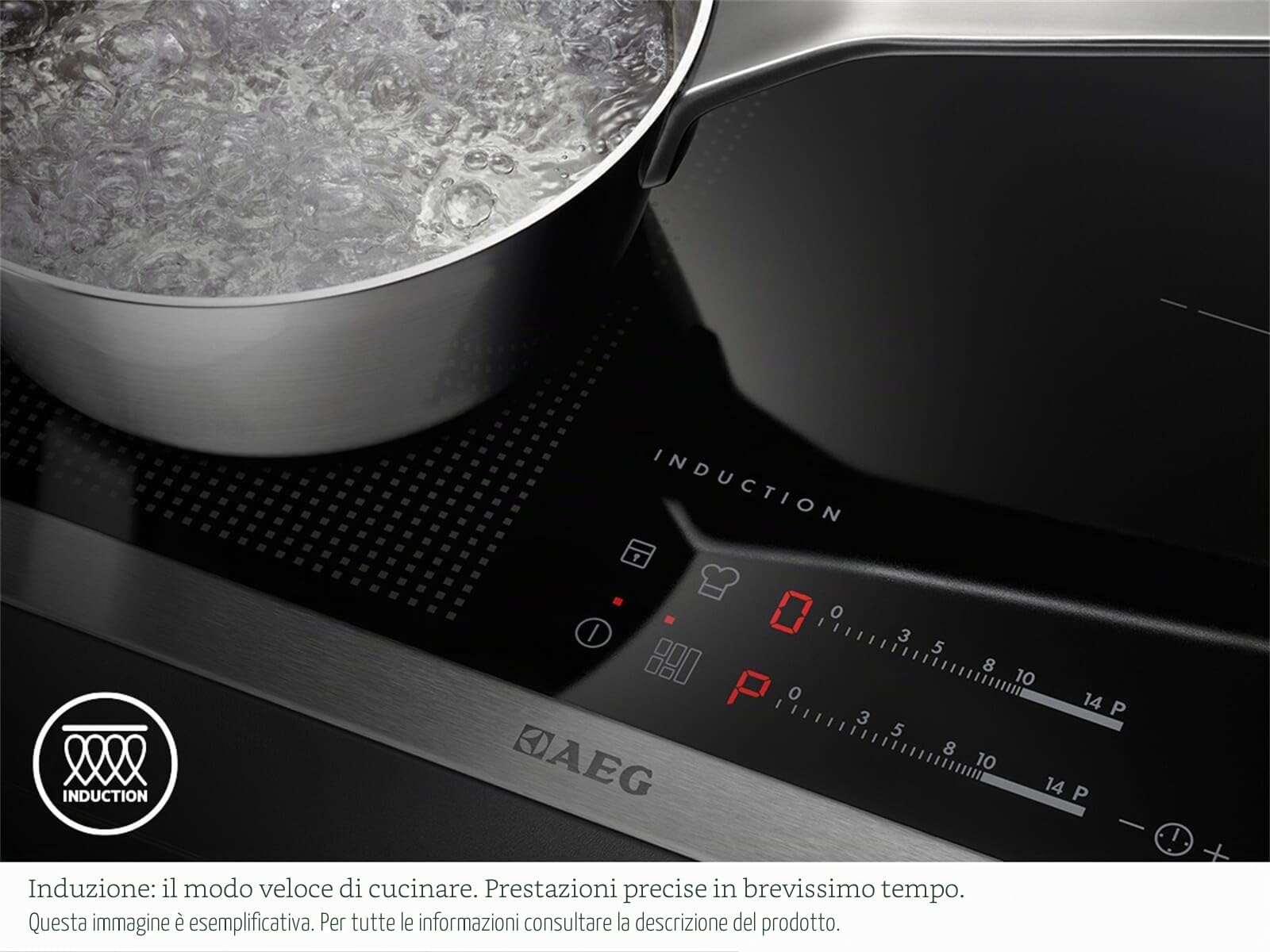 AEG IKB84431XB Incasso A induzione Nero