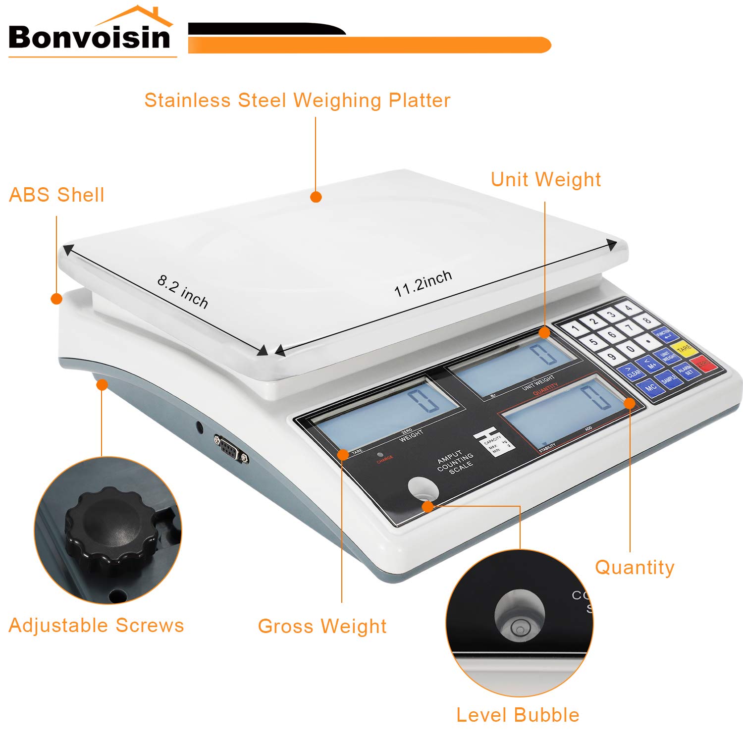 Bilancia Digitale Per Gru Fino A 1000KG - Precisione OIML III, Display LED, Telecomando, Portatile