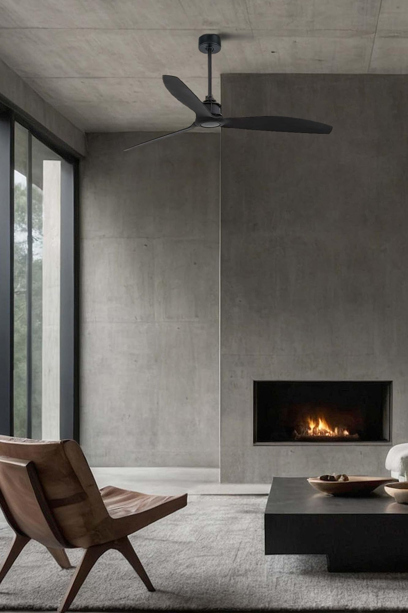 FARO BARCELONA 32100 - JUST FAN Ventilador de Techo Negro Mate con Motor DC