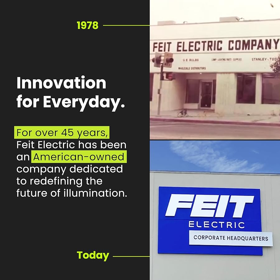 Feit Electric LED String Lights with Flame Bulbs Effect, 12ft Commercial Grade and Shatter Resistant String Lights, 6 Sockets, Linkable, 15,000-Hour Lifetime, SL12-6/FLAME, 7 Bulbs Included - image 9