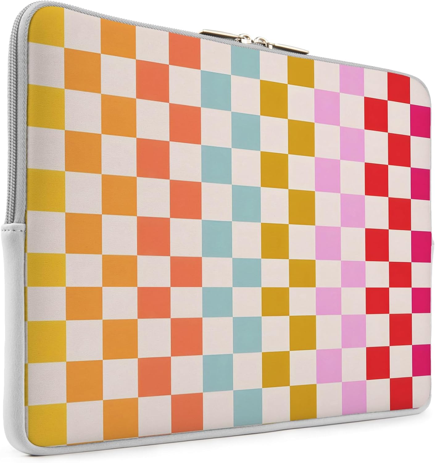 Laptop 13 inch Sleeve Case for MacBook Air 13-13.6 inch, Laptop Bag Cover for MacBook Pro 13" 14 inch, Shockproof Briefcase Travel Carrying Sleeve for 14" Chromebook, HP, Dell I Checkered