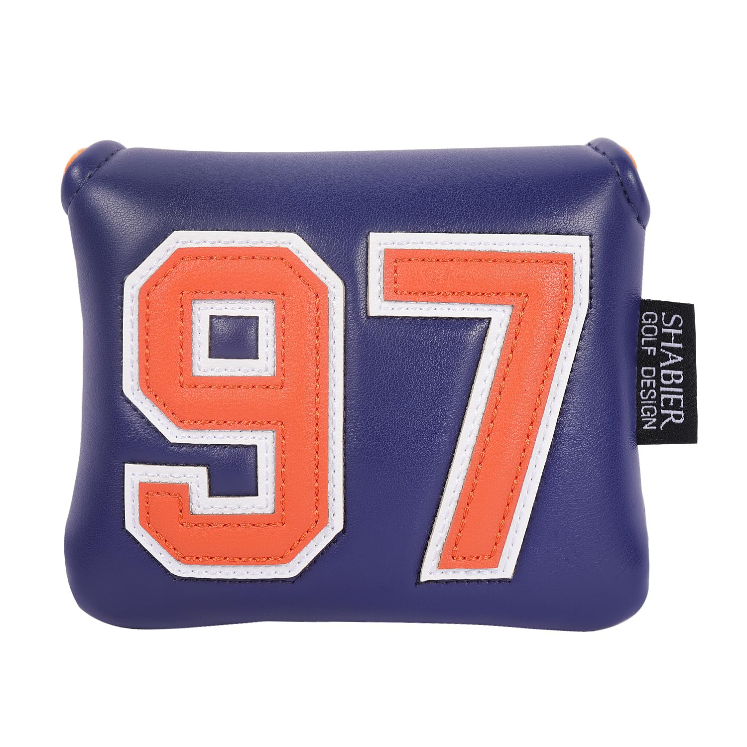 SHABIER Golf Large Mallet Headcover with Number Design for Golf Putter (Dark Blue with NO.97)