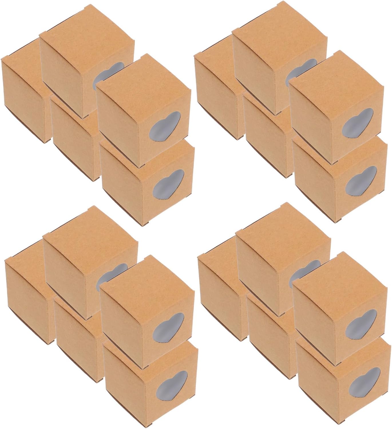 Minimalist Paper Candy Boxes 100pcs Heart Shape Favor Boxes for Wedding Party Present