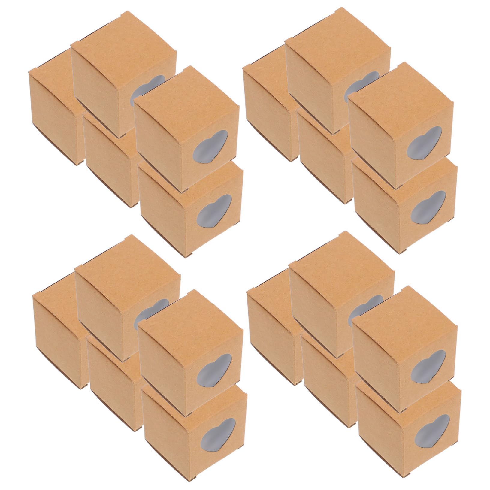 SOESFOUFU 100PCS Kraft Paper Candy Boxes for Parties Weddings and Christmas Decorative Boxes for Chocolate Sweets and Small Items