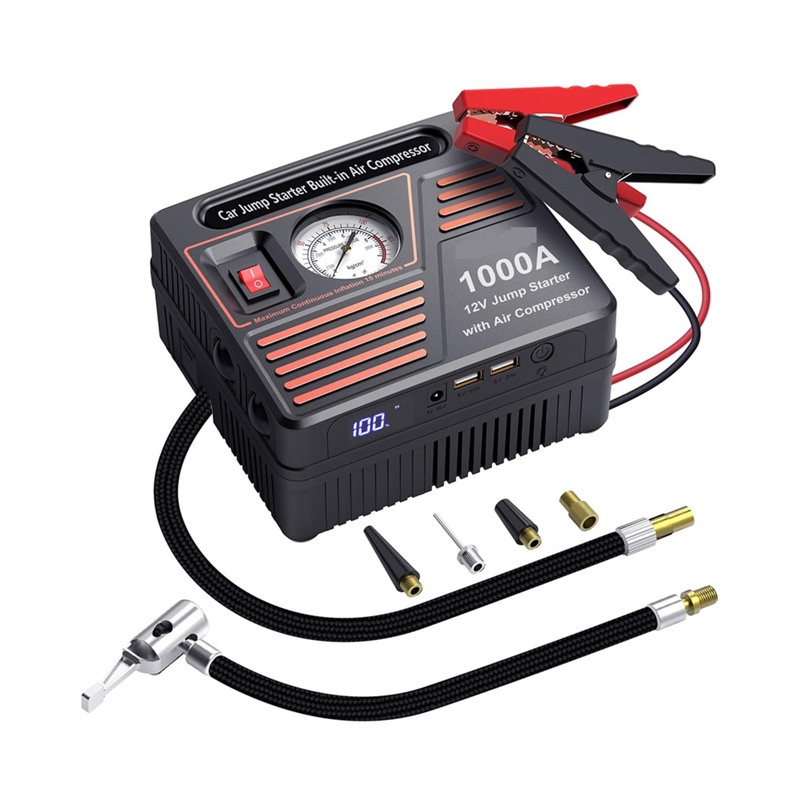 2000A 3000A Urządzenie Do Uruchamiania Awaryjnego Samochodu Booster Sprężarka Powietrza 24000mAh Power Bank Ładowarka Awaryjna Począwszy Od 12V Szybkie I Wydajne łAdowanie(1000A)