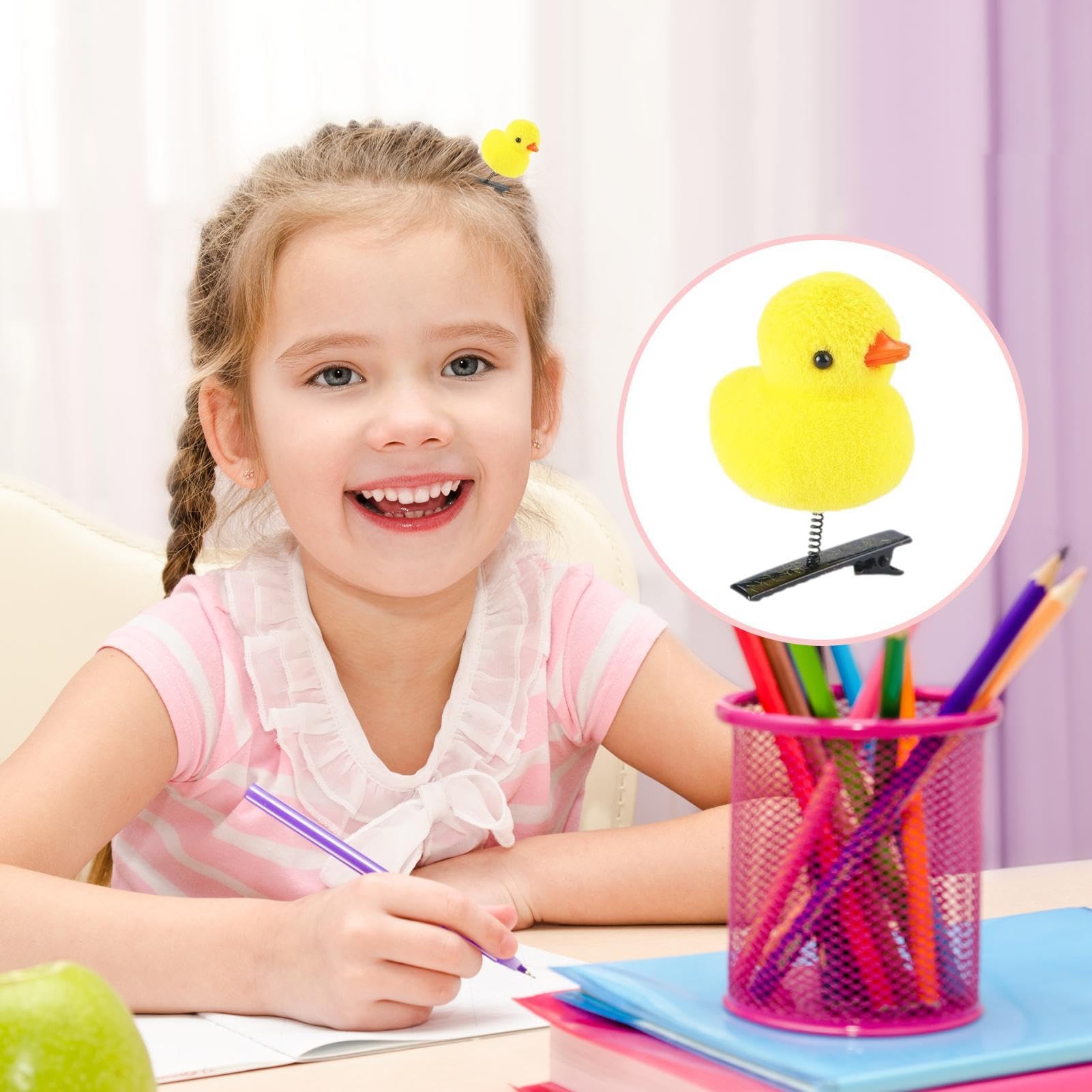 Amazon | イエローダックヘアピン10個 - イエローアヒルのヘア