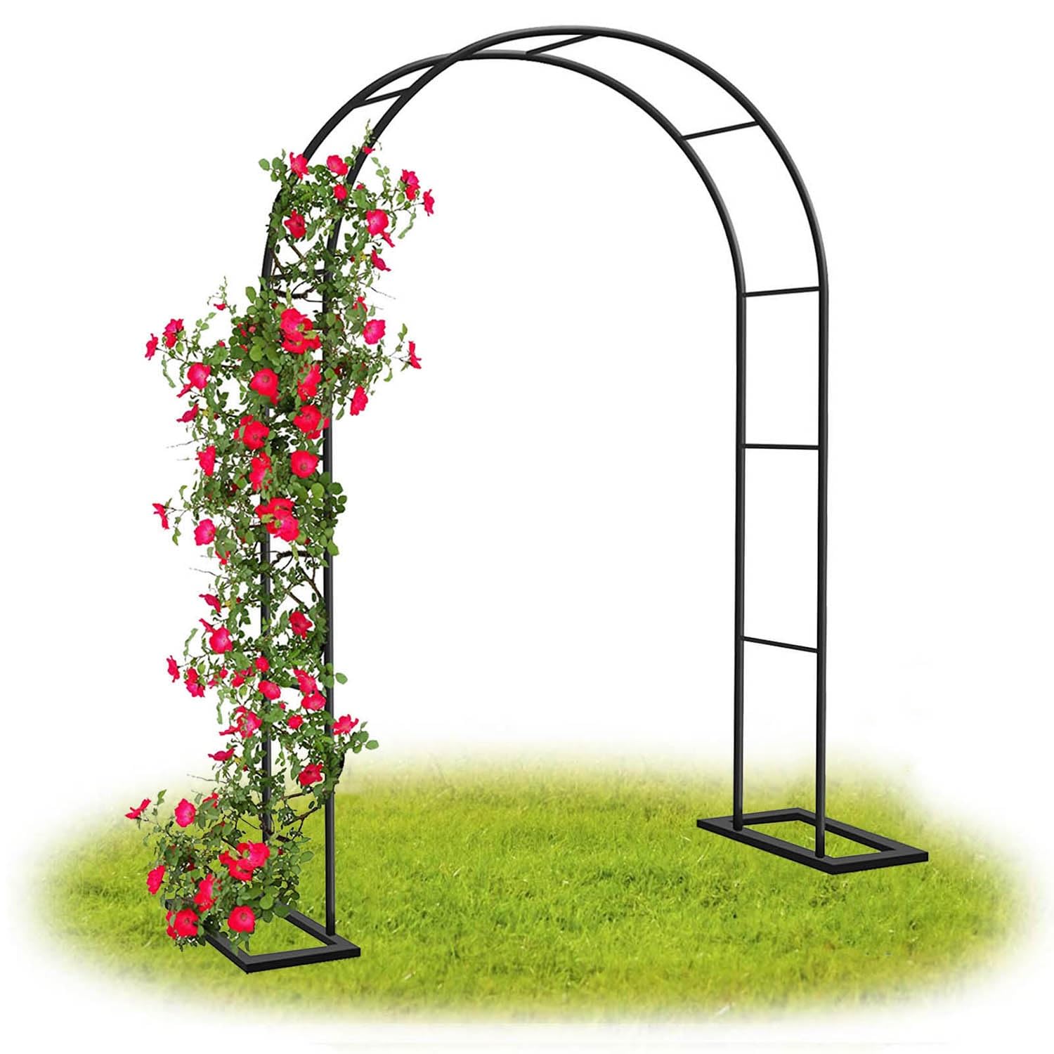 Structure décorative extérieure en métal noir pour stabiliser vos vignes grimpantes