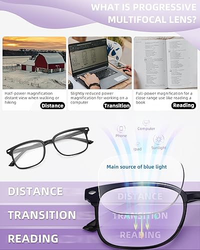 Miniatura 6 de NOVIVON Paquete de 6 lentes de lectura para mujereshombres, bifocales, progresivos, lectores para mujereshombres, lentes de ojos