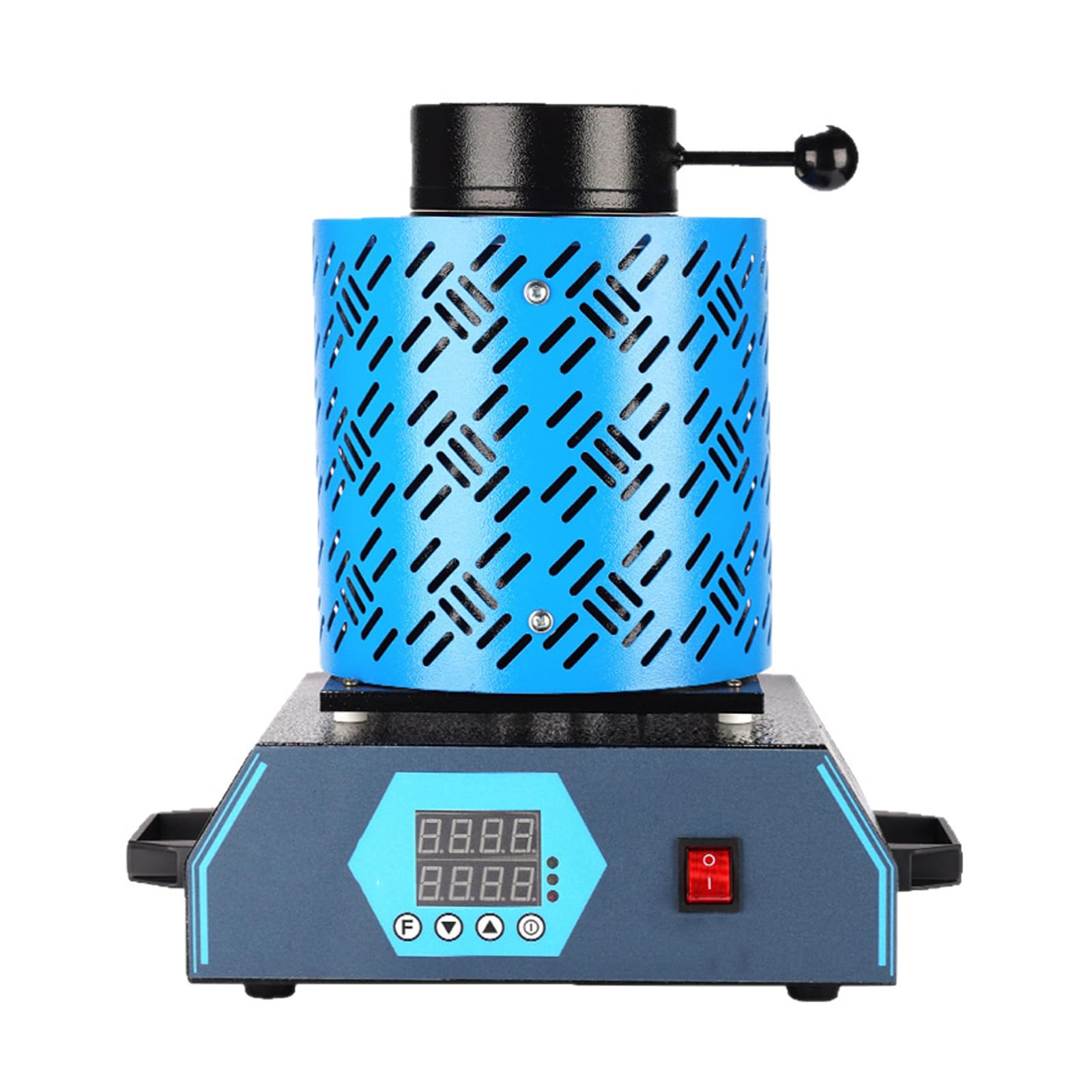 ZXDTVFGN Electric Gold Smelting Furnace, 1150 ℃ / 2102 ℉ Automatic Digital Melting Furnace Machine with Graphite Crucible, for Stainless Steel, Metal, Jewelry Making, Quenching, Ceramic Fir (2 KG)