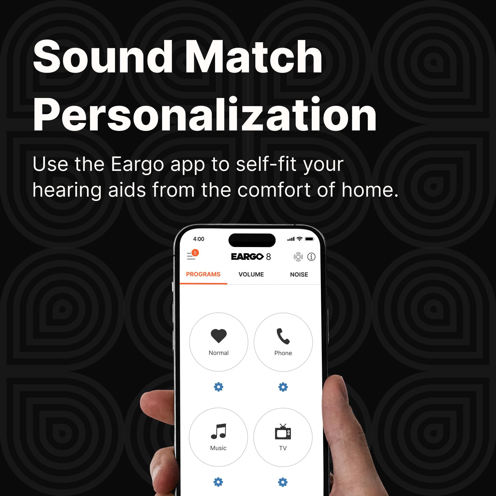 Eargo 8 Virtually Invisible Self-Fitting FDA-Cleared OTC CIC Hearing Aids - Most Advanced Model with Smart Sound Adjust and Sound Match Technology, Rechargeable, Lifetime Customer Support