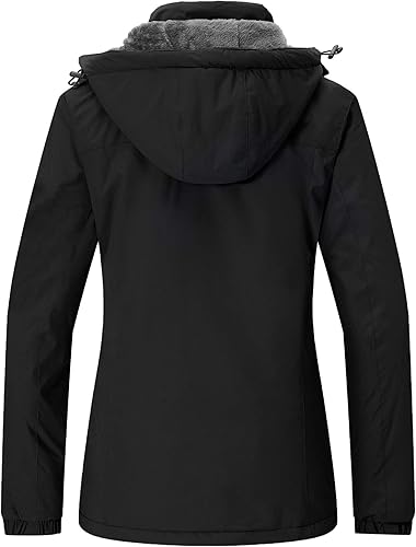 Miniatura 2 de Wantdo - Chaqueta de esquí impermeable para mujer, abrigo de invierno cálido y resistente al viento, abrigos de nieve