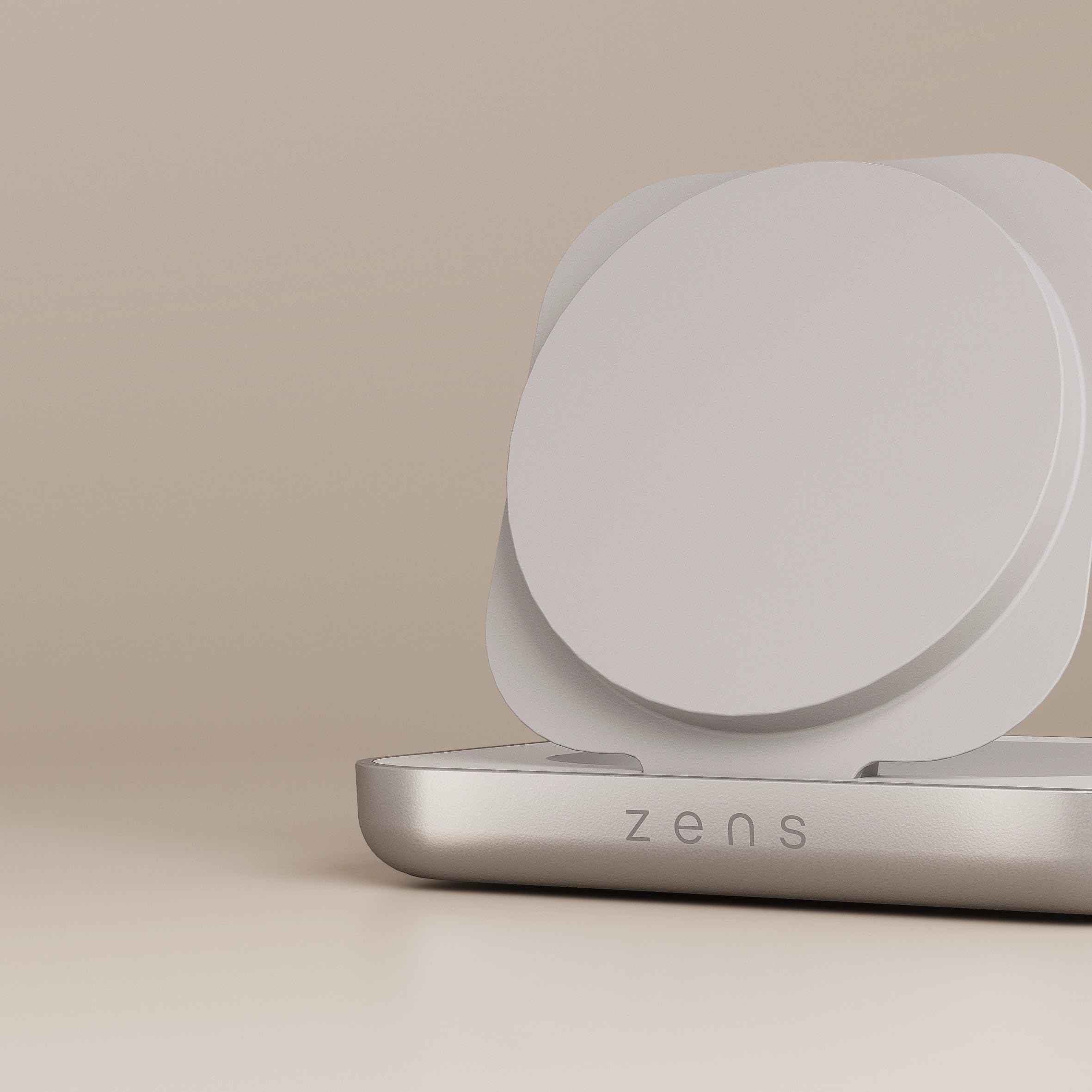 OtterBox Zens Magnetic Nightstand Wireless Charger (2026), MagSafe & Qi2 15W Wireless Charger per iPhone/AirPods, Adattatore da 20 W Incluso (EU/UK/US) Con Cavo da 1,5 m Integrato, Bianca