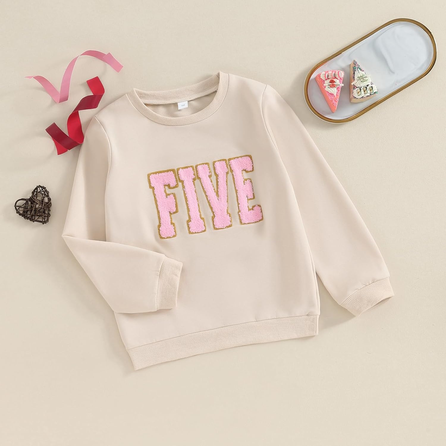 Lamuusaa Toddler Baby Girl Boy Birthday Outfit One/Two/Three/Four/Five/Six Embroidery Sweatshirt Shirts Birthday Gift - Image 6