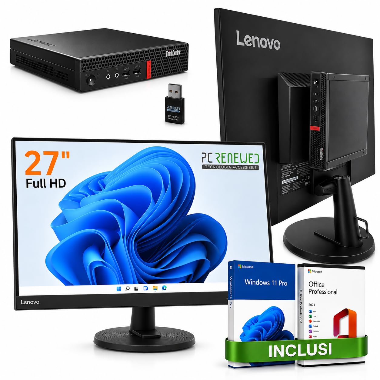Lenovo 一体型 i7 8700T SSD1TB PC All-in-One Lenovo 27