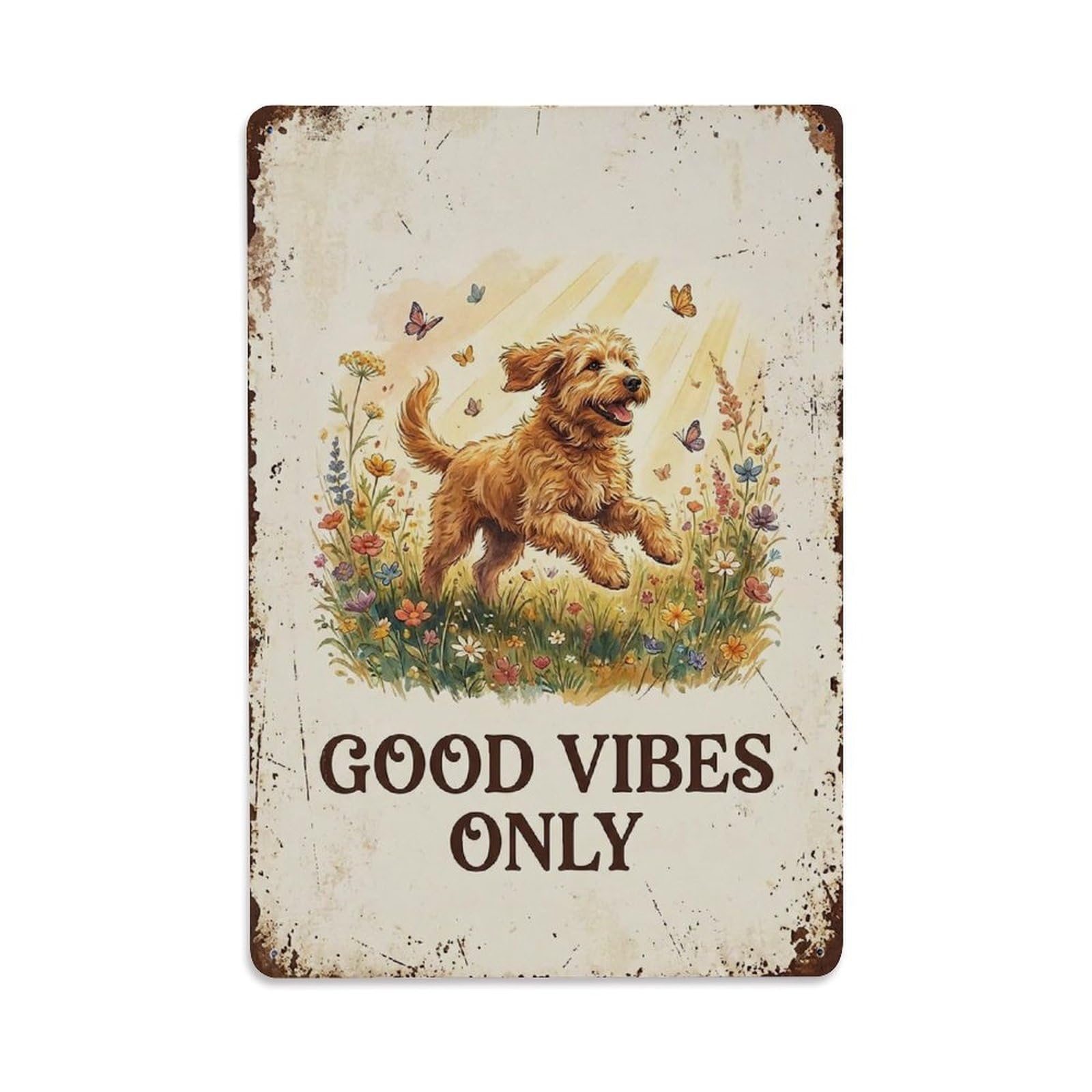 Good Vibes Only Positive Energy Metal Tin Sign