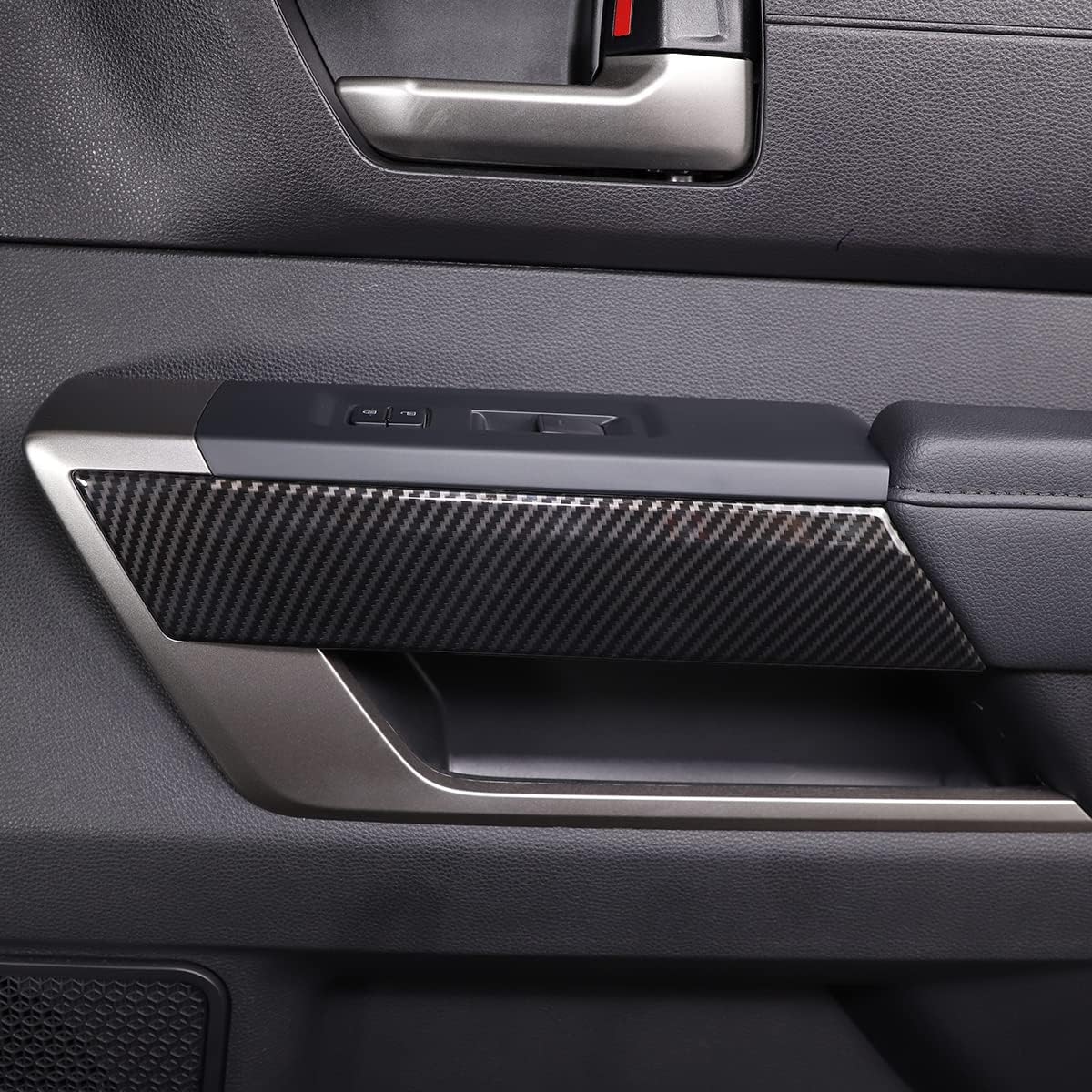 CHEAYAR ABS Car Interior Door Decoration Strips Trim Compatible for Toyota Tundra 2022 Accessories (Carbon Fiber)