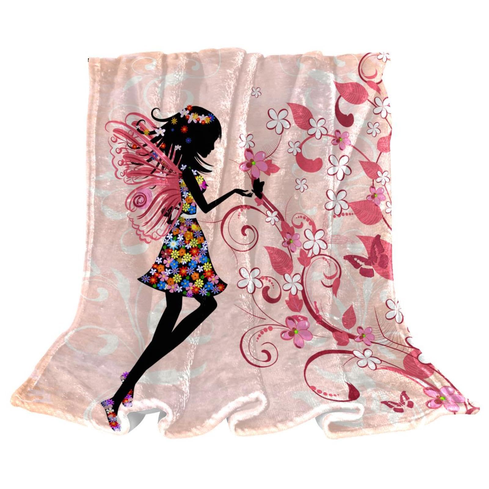 Couverture polaire papillon en microfibre chaude pour canapé 150x200cm