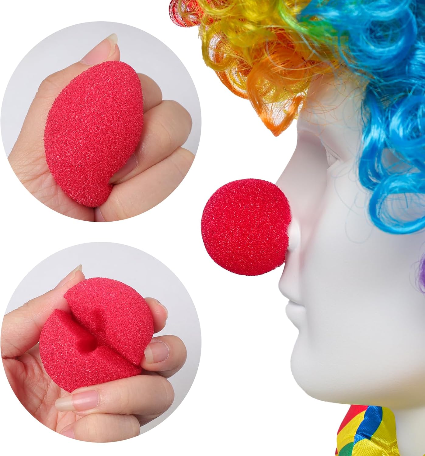 6Pcs Funny Clown Accessories Set - Rainbow Clown Costume for Men & Women - Circus, Halloween, Carnival Parties - Image 4