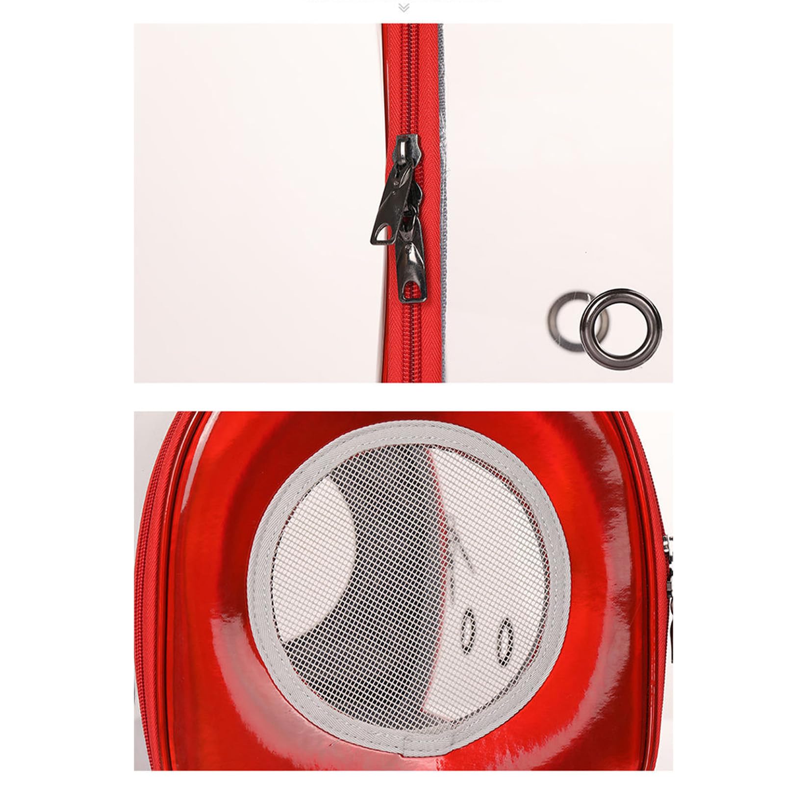 Bolsa para Mascotas con cápsula Transparente, transportín para Gatos de Gran Capacidad con Dos Orificios de ventilación Laterales, Bolsa Transparente portátil para Gatos para Viaje