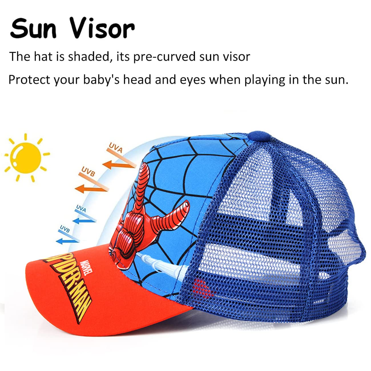 Cappellino Da Baseball Trucker Regolabile Per Bambini E Ragazzi - 100% Cotone - Stile Hip-Hop - Foto 7