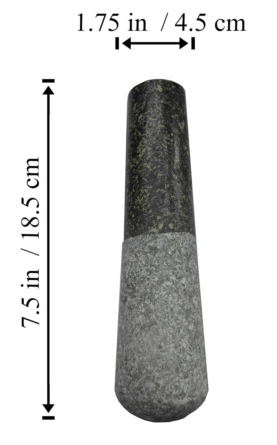 Mini Size Replacement Pestle Only Asian Style Spice Cooking Kitchen Granite Rock Grinder Small (7.5 in/19.0 cm.)