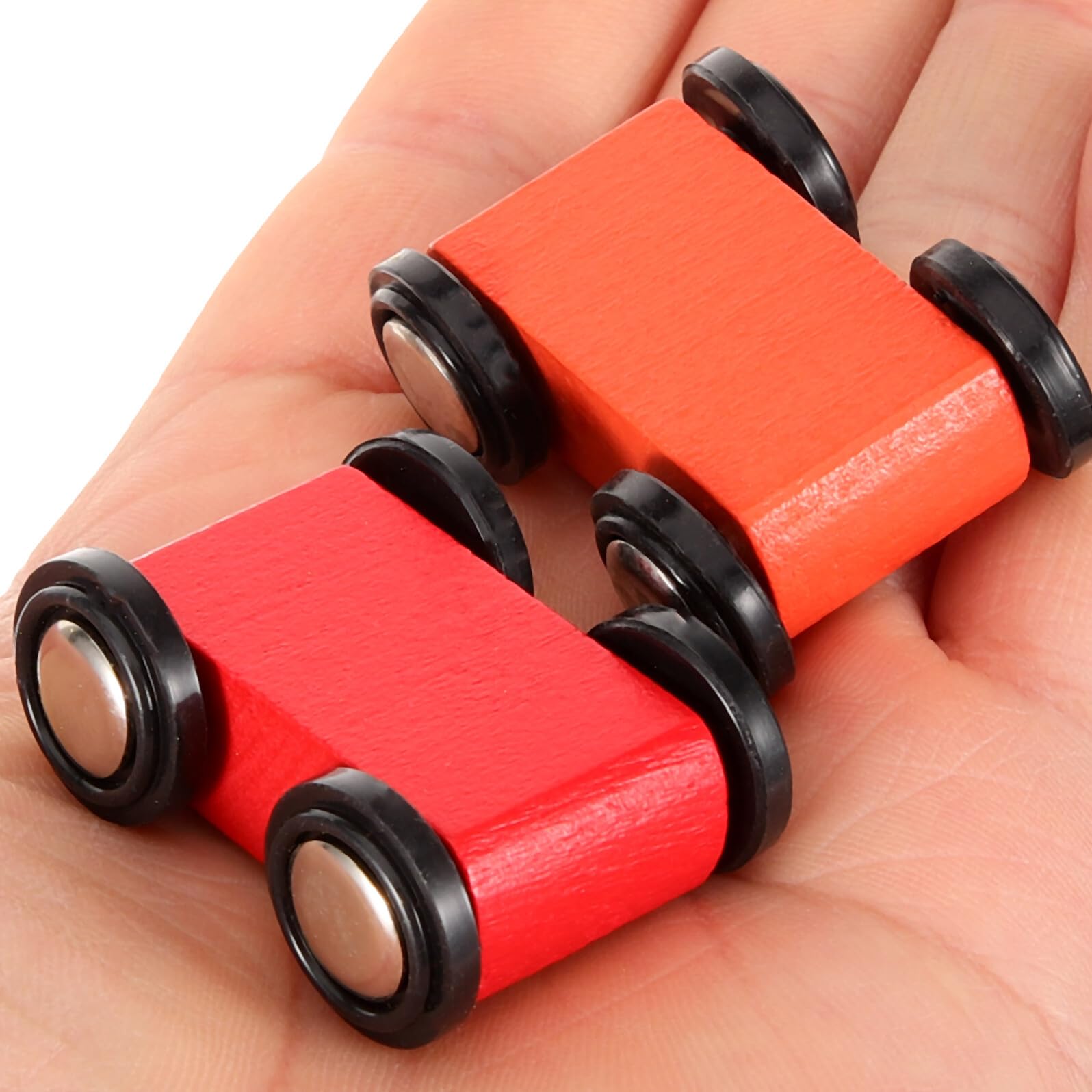 Giocattolo Auto Pista Scivolante Set 1 in Legno per Ragazzo Ragazza | Coordinazione Occhio-mano, Riconoscimento Colori, Angoli Arrotondati e Motivo Cartoon