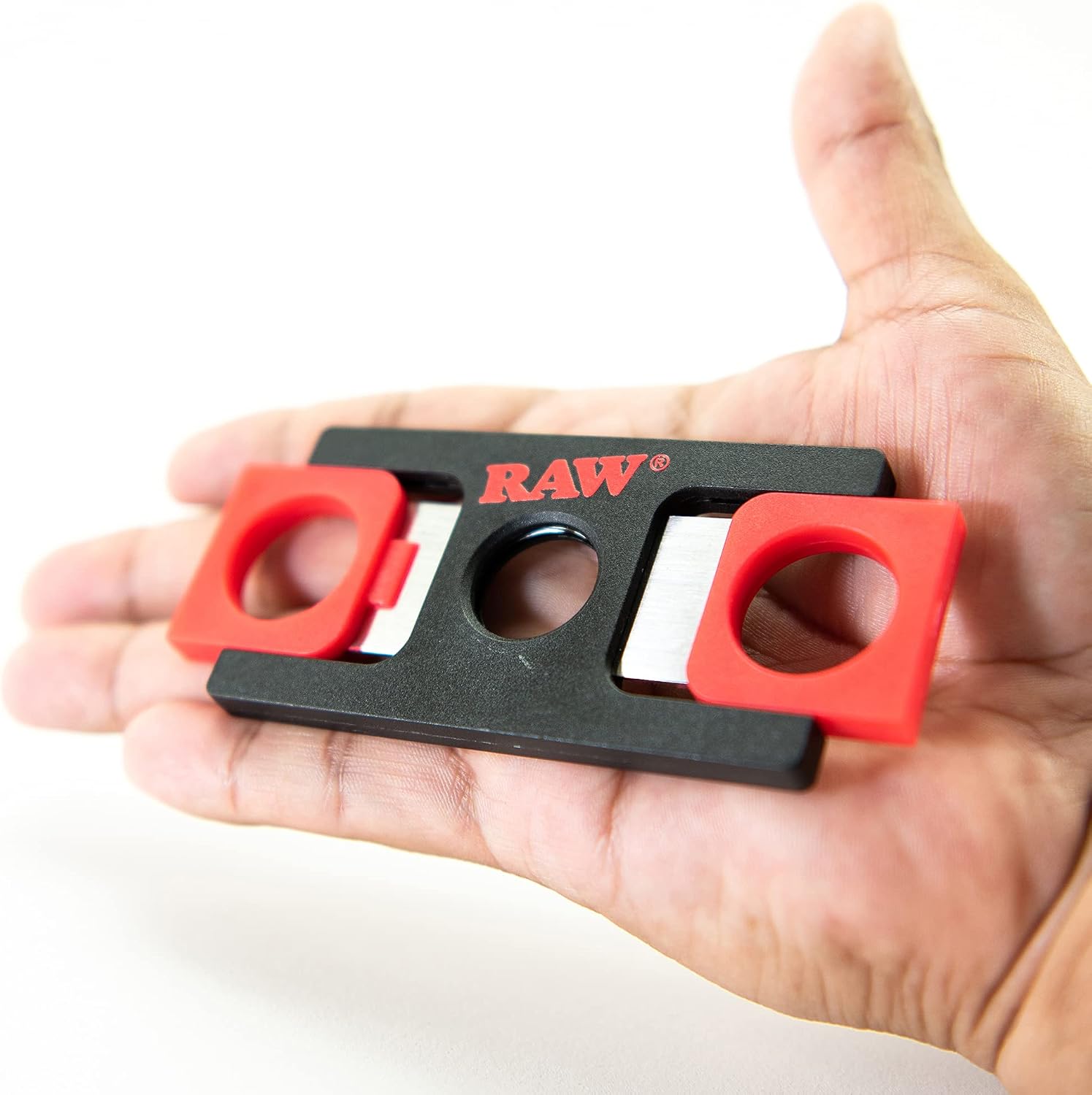 RAW Pre-Rolled Cone Cutter Designed Rolling Papers - Sharpened Blades Angled for Clean Smooth Cutting - Guillotine Styled Double Cut Blade Design