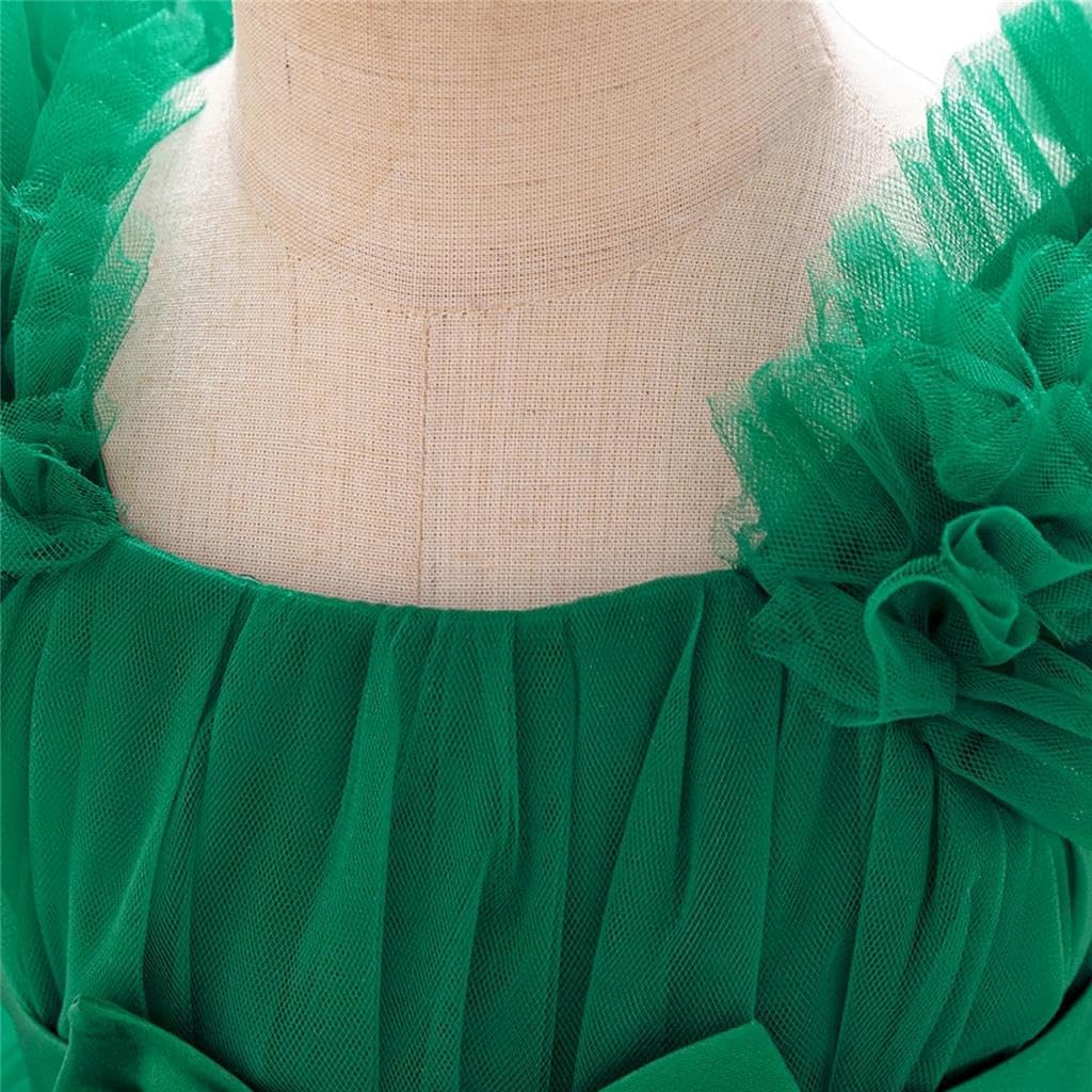 Dressy Daisy Baby Girls' Flower Girl Dress Tulle Ball Gown with Headband for Wedding, Party, Pageant or Special Occasions - Image 4