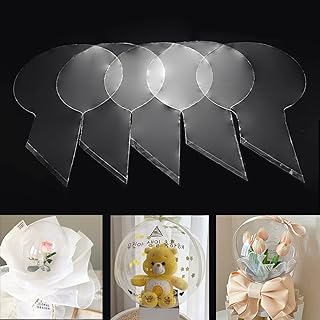 5PCS Clear Bobo Balloons,24 inch Bubble Balloon,3.7 Inch Wide Mouth Design to Stuffing Gifts for Christmas Wedding Birthday Party Decorations,Balloon Stuffing Machine Dedicated