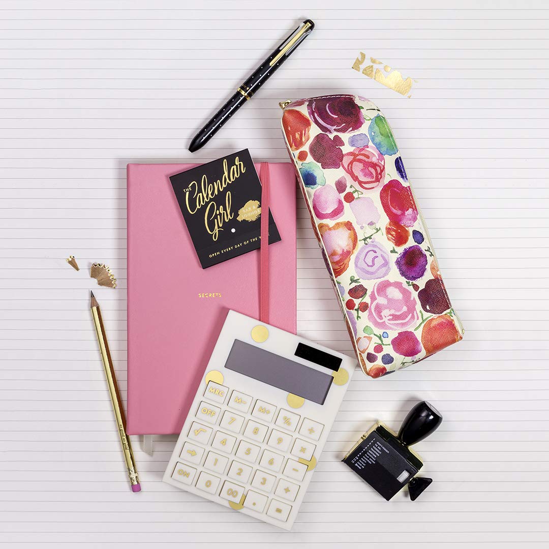 Kate Spade New York Acrylic Solar Calculator, Gold Dot