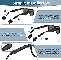 Vista 7 de HiBloks - Funda de silicona impermeable para Ray-Ban Meta Wayfarer/Skyler/Headliner/Oakley Meta HSTN, funda a prueba de sudor para accesorios Ray