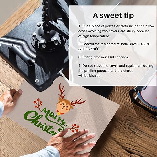 Miniatura 7 de WANZELONYO Juego de 6 fundas de almohada lumbares en blanco de 12 x 20 pulgadas, para decoración de sublimación, vinilo de transferencia de calor,