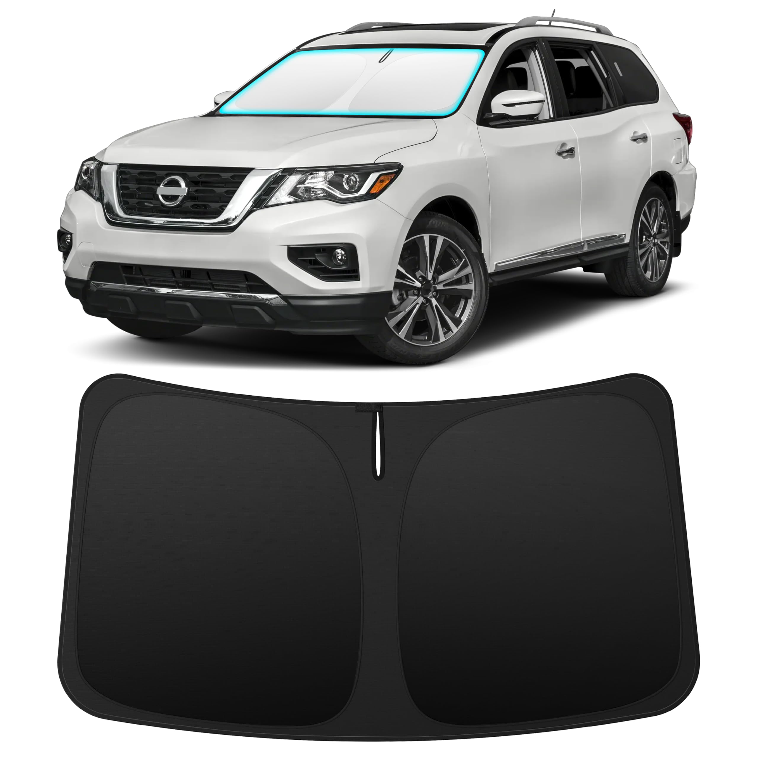 INSAUTO Custom Fit Windshield Sun Shade for Nissan Pathfinder 2013-2020