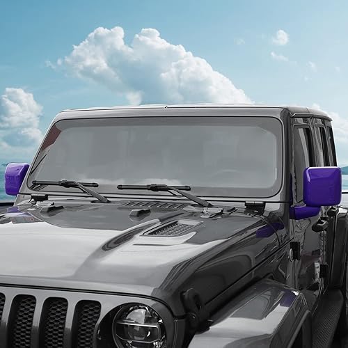 Miniatura 7 de CheroCar Funda de espejo retrovisor, kit de decoración de cubierta de espejo lateral compatible con Jeep Wrangler JL JLU y Gladiator JT 2018-2023,