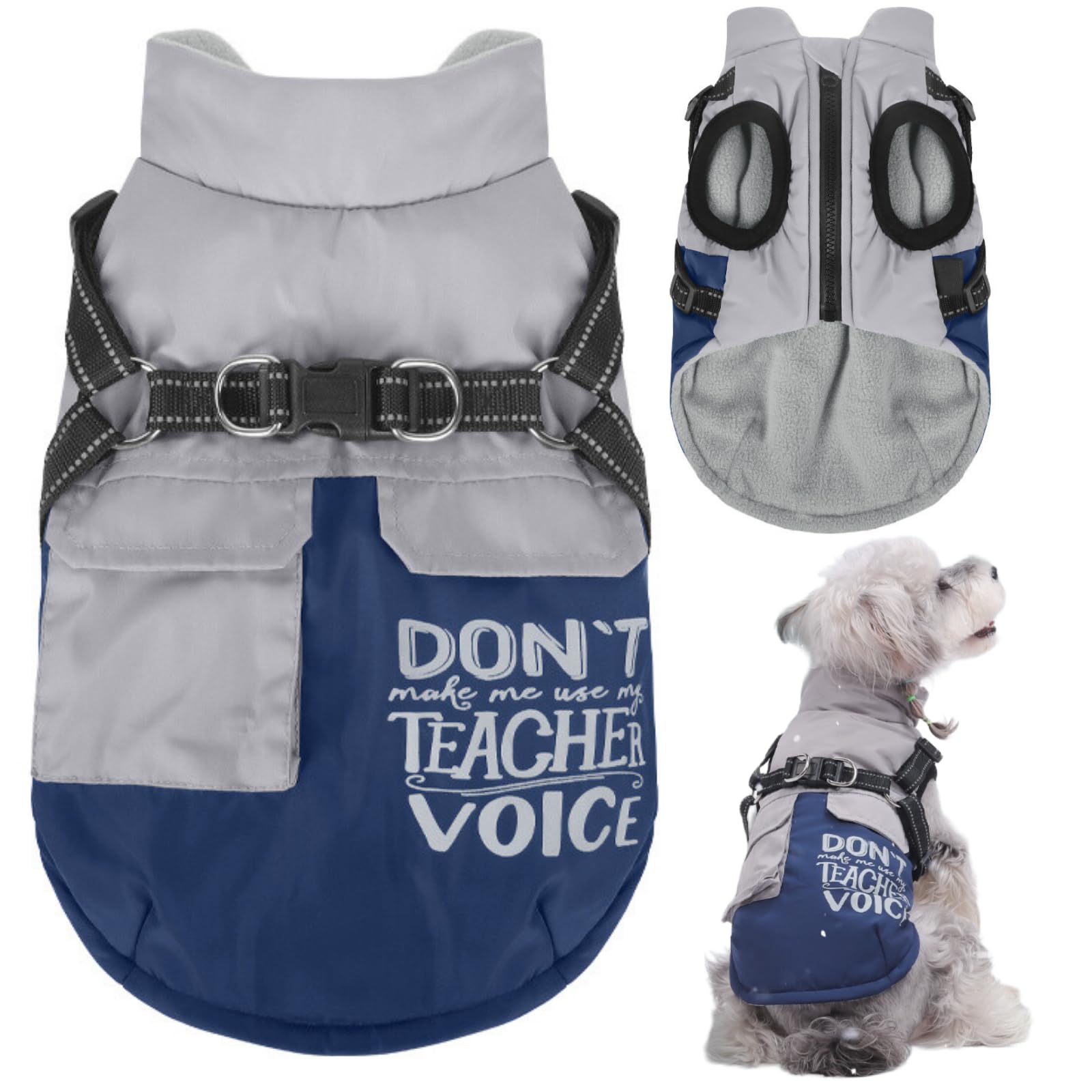 Winter Hundejacke Von Vivi Bear – Gefüttert, Winddicht, Weich Für Kleine & Mittlere Hunde (Größe S/M)