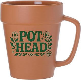 Plant Lover 14oz Terra Cotta Flower Pot Mug, Fun Coffee Cup for Gardener...