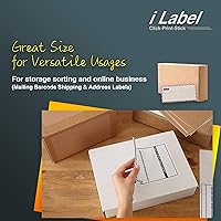 Vista 9 de 8.5" x 11" Full Sheet Label Sticker Paper for Laser & Inkjet Printers [100 Sheets,100 Labels]