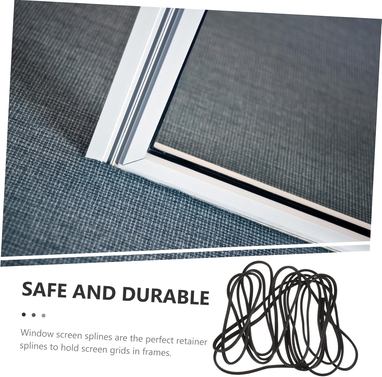 Window Screen Spline Repair Kit Thermoplastic Spline for Easy Installation Flexible Screen Door Mesh Retainer