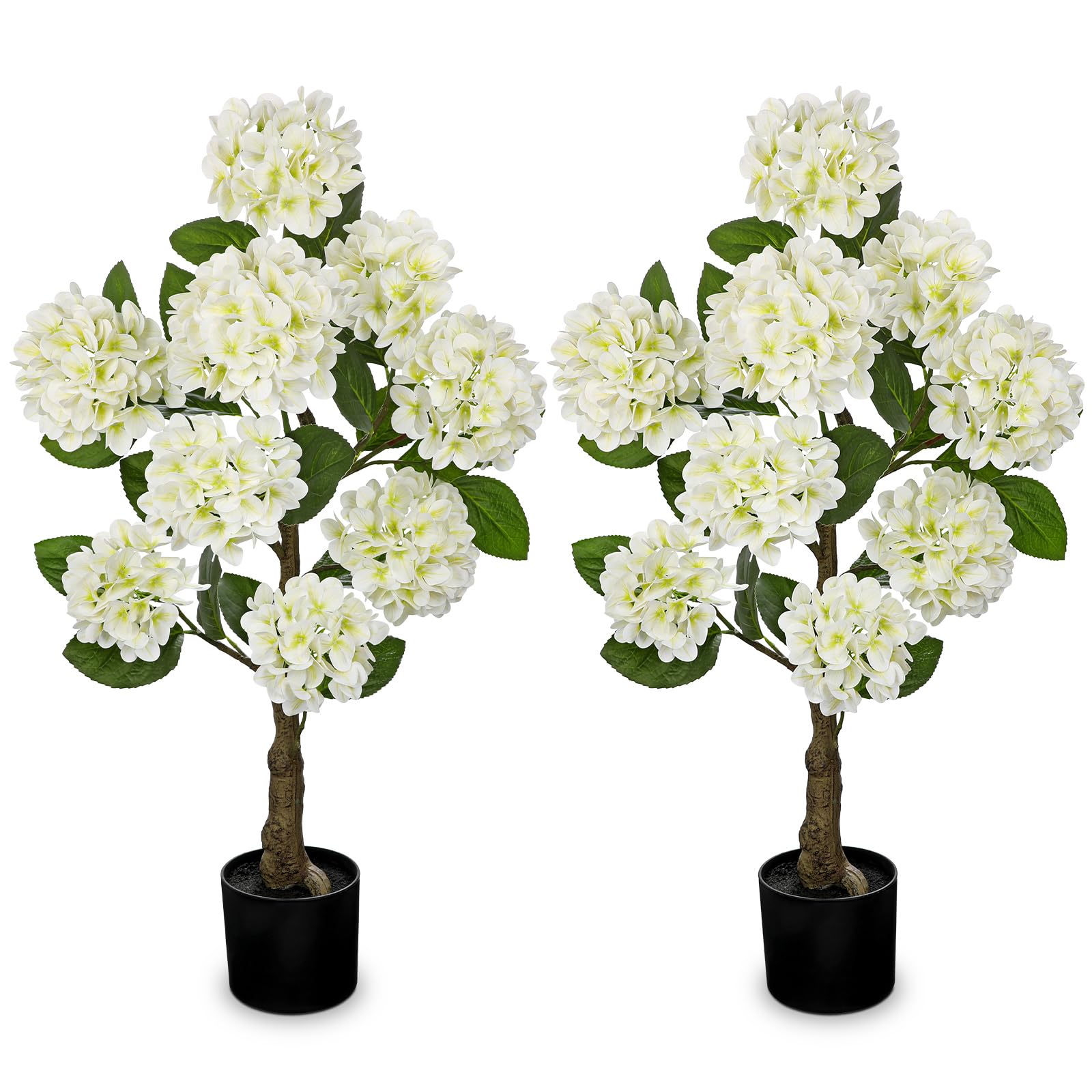 Amazon.com: 3FT White Hydrangea Artificial Flowers Tree Large Real