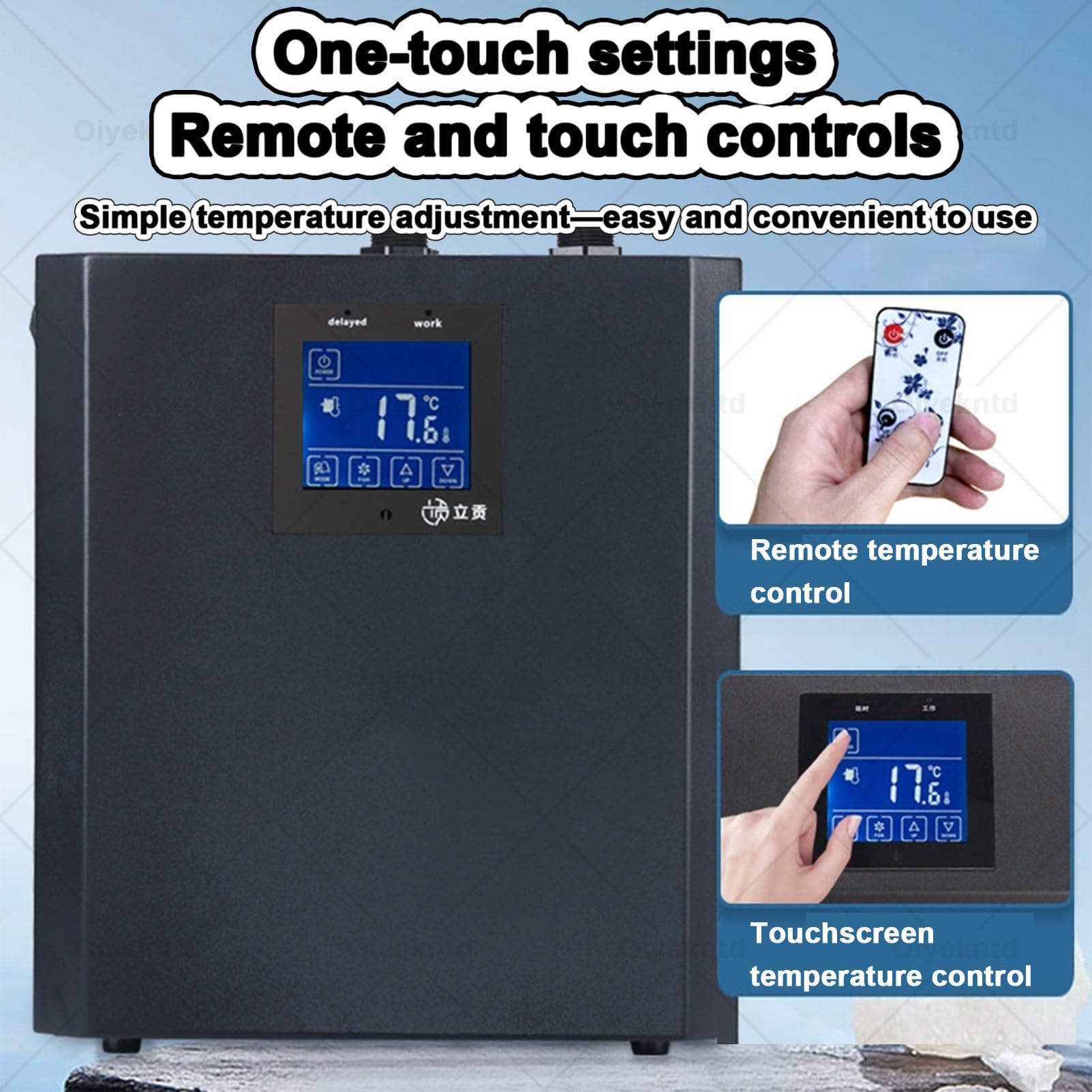 Refrigeratore per acquario, 79 galloni, refrigeratore d'acqua da 1/3 HP per immersioni fredde, sistemas di raffreddamento idroponico per acquario per axolotl, coralli, gamberetti con pompa dell'acqua