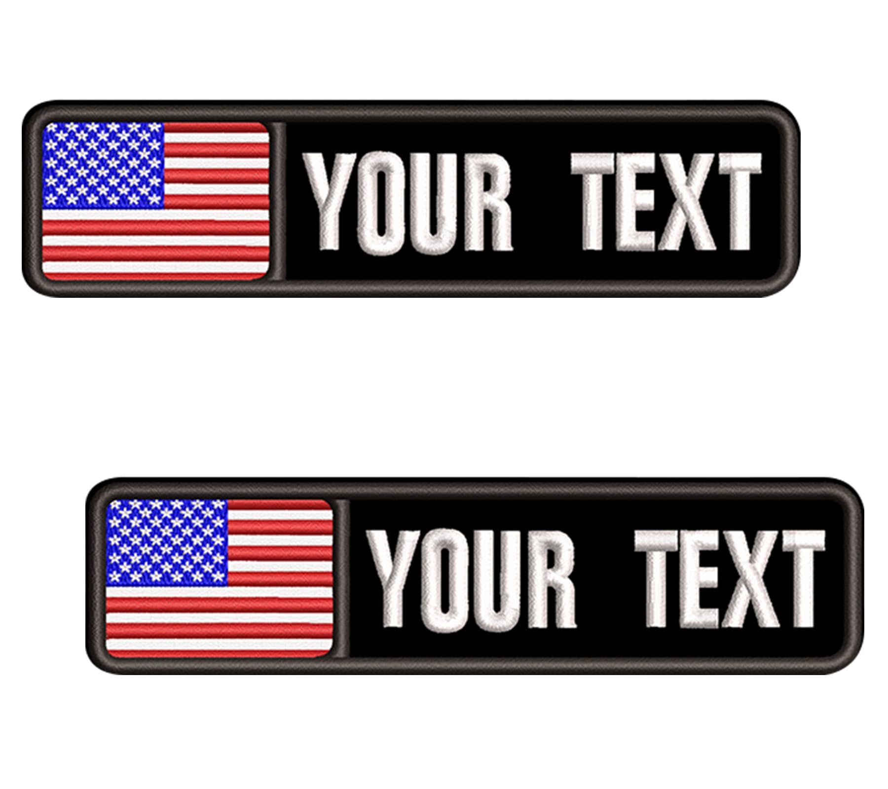 Uayma 2PCS Embroidery Name Patches,Custom Patches Name,Tag Patch for Dog-Harness Multiple Clothing Bags Vest Jackets Work Shirts (4x1inch)