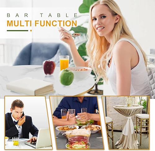 Miniatura 4 de OEODJUJS Mesa de comedor de cocina mesa redonda de bar de pub mesa de centro pequeña para aula patio trasero sala de estar y tienda de postres de té